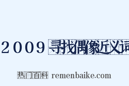 2009寻找偶像近义词是什么意思的图片